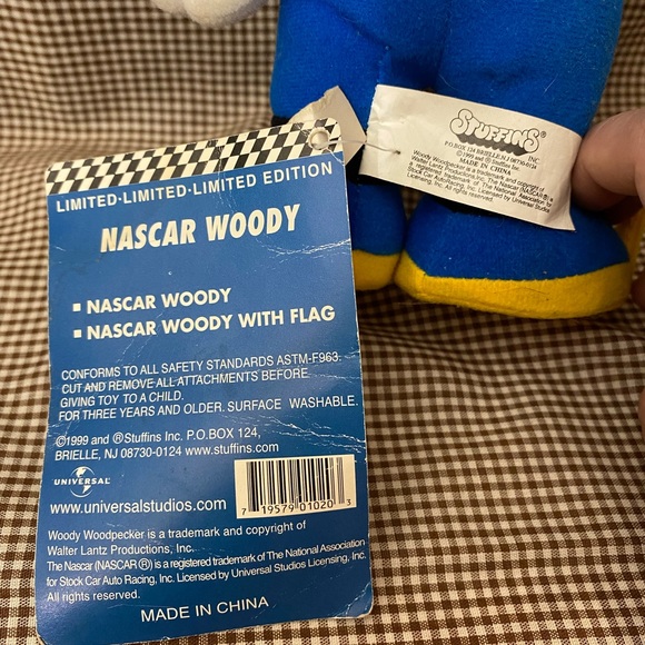 Vintage Team Woody NASCAR Plush Toy Woody Woodpecker #63 - Picture 4 of 5